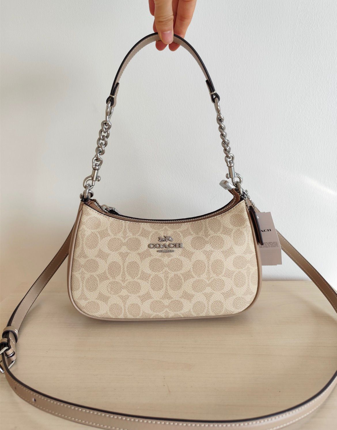 NWT Coach Teri Mini Crossbody Bag In Signature Canvas CW323